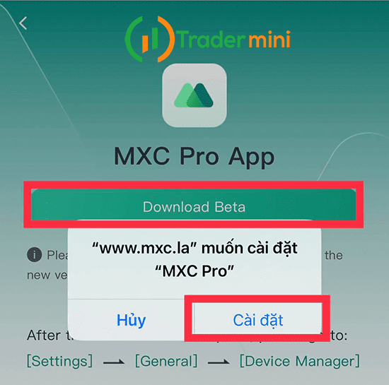 tải app mxc cho ios